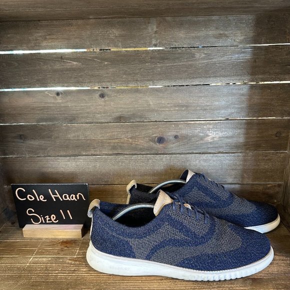 Mens Cole Haan 2.0 ZeroGrand Stitchlite Blue‎ Wingtip Shoes Sneakers Size 11 M main image 5